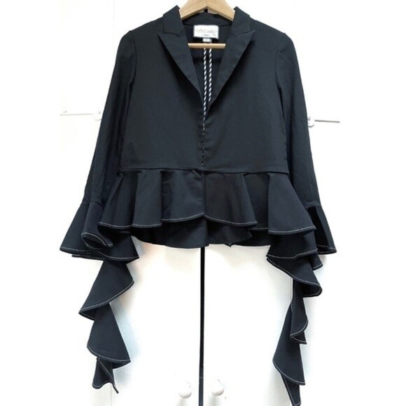 Alexis | Adelle Jacket Ruffle Sleeves Black S - Picture 7 of 11